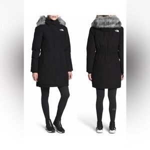 The North Face Women's Black Ski Jacket with Faux Fur Hood
